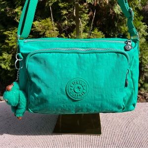 Kipling Teal Crossbody Bag with Keychain